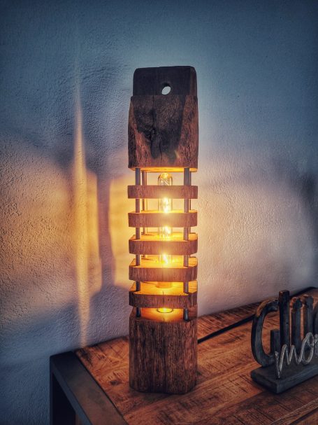 Balkenlampe aus Eichenbalken Fachwerk Fachwerkbalken